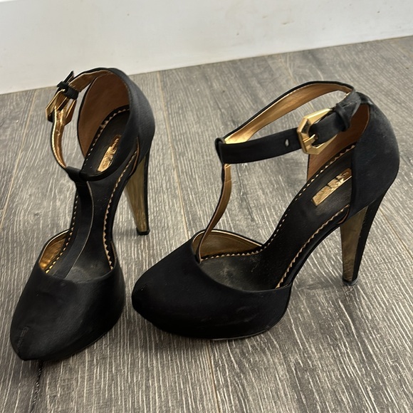 Satin T strap heels - Picture 4 of 4